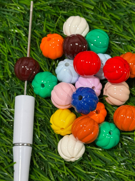16mm fall pumpkin beads