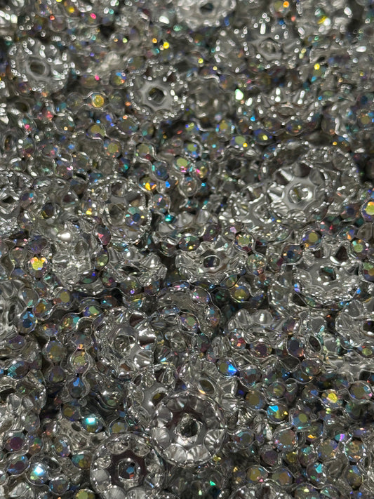 12mm Wavy Silver Spacers (50PC)