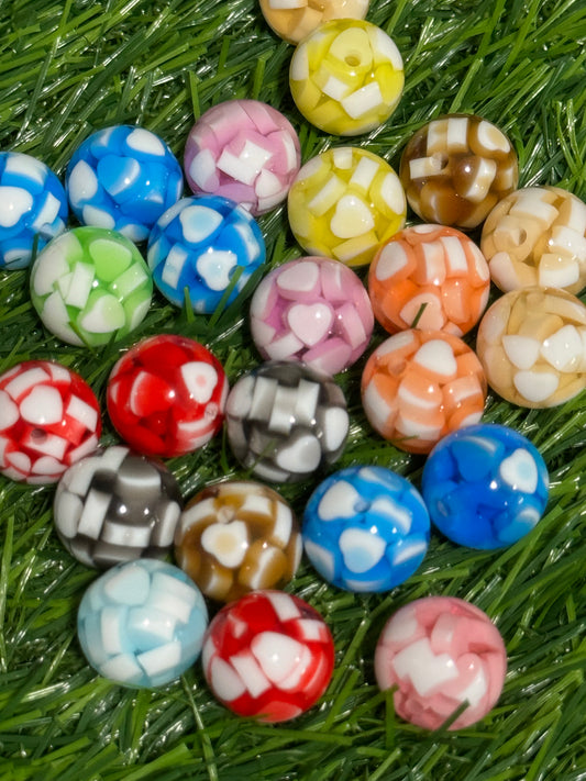 16mm Heart bead