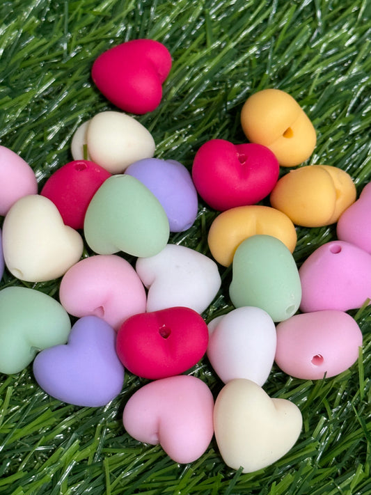 Acrylic Heart Beads